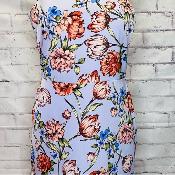 Maggy London Floral Charmeuse Midi dress NWOT size 10 - Picture 6 of 14